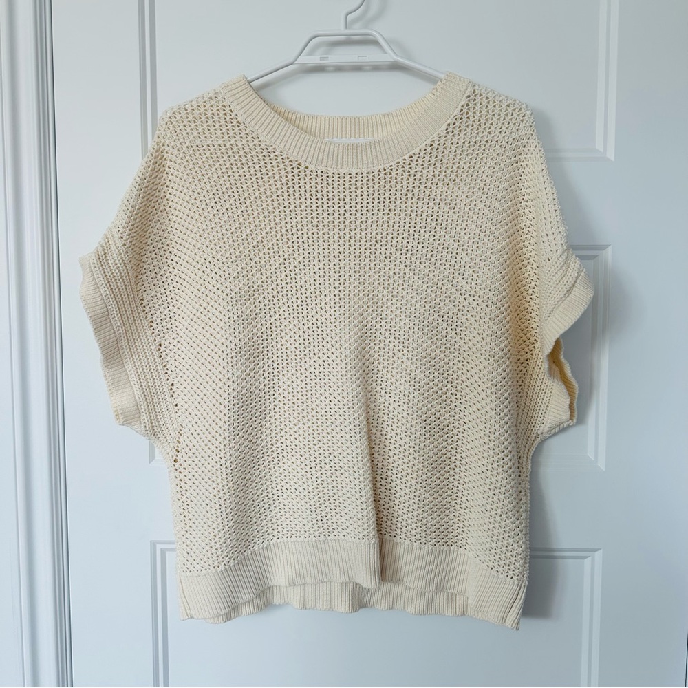 Suzy Shier Cream Knit Sweater
